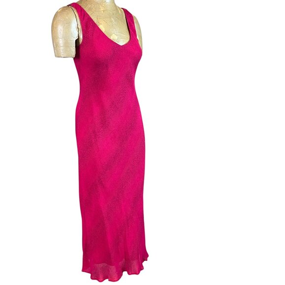 Jones New York Red Animal Print Chiffon Sleeveless Midi Dress Sz 8 #316i - Picture 2 of 7